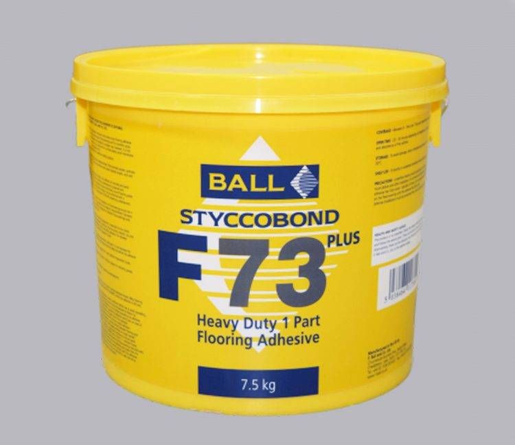 F Ball Styccobond F73 Plus Heavy Duty 1 Part Flooring Adhesive 7.5KG