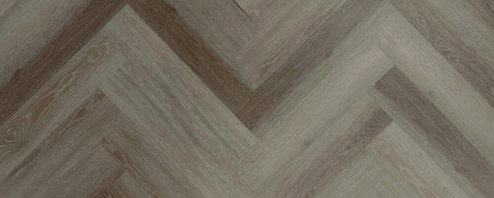 Fumed Limed Oak Herringbone Parquet