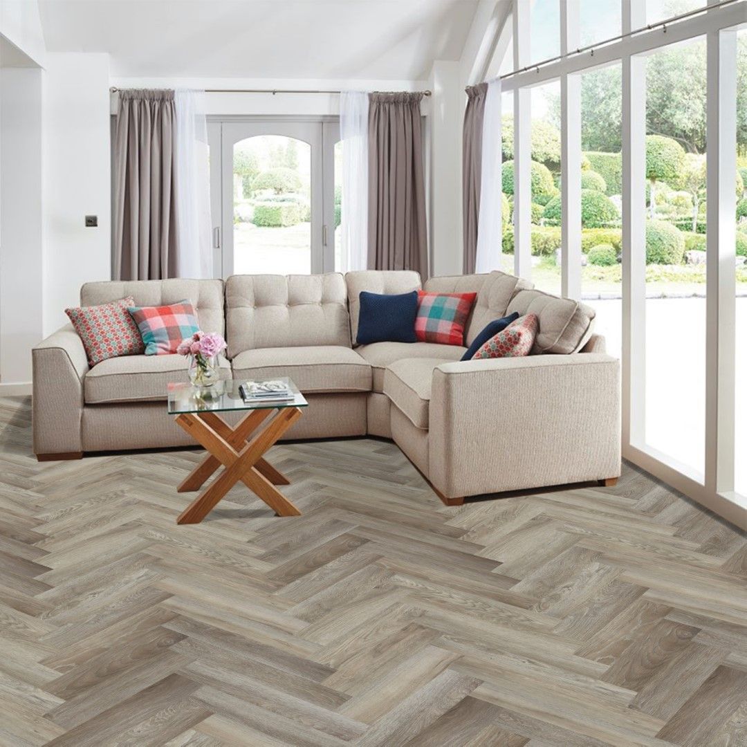 Flooring Hut Burrnest Parquet Click SPC Rigid Core - Limed Oak