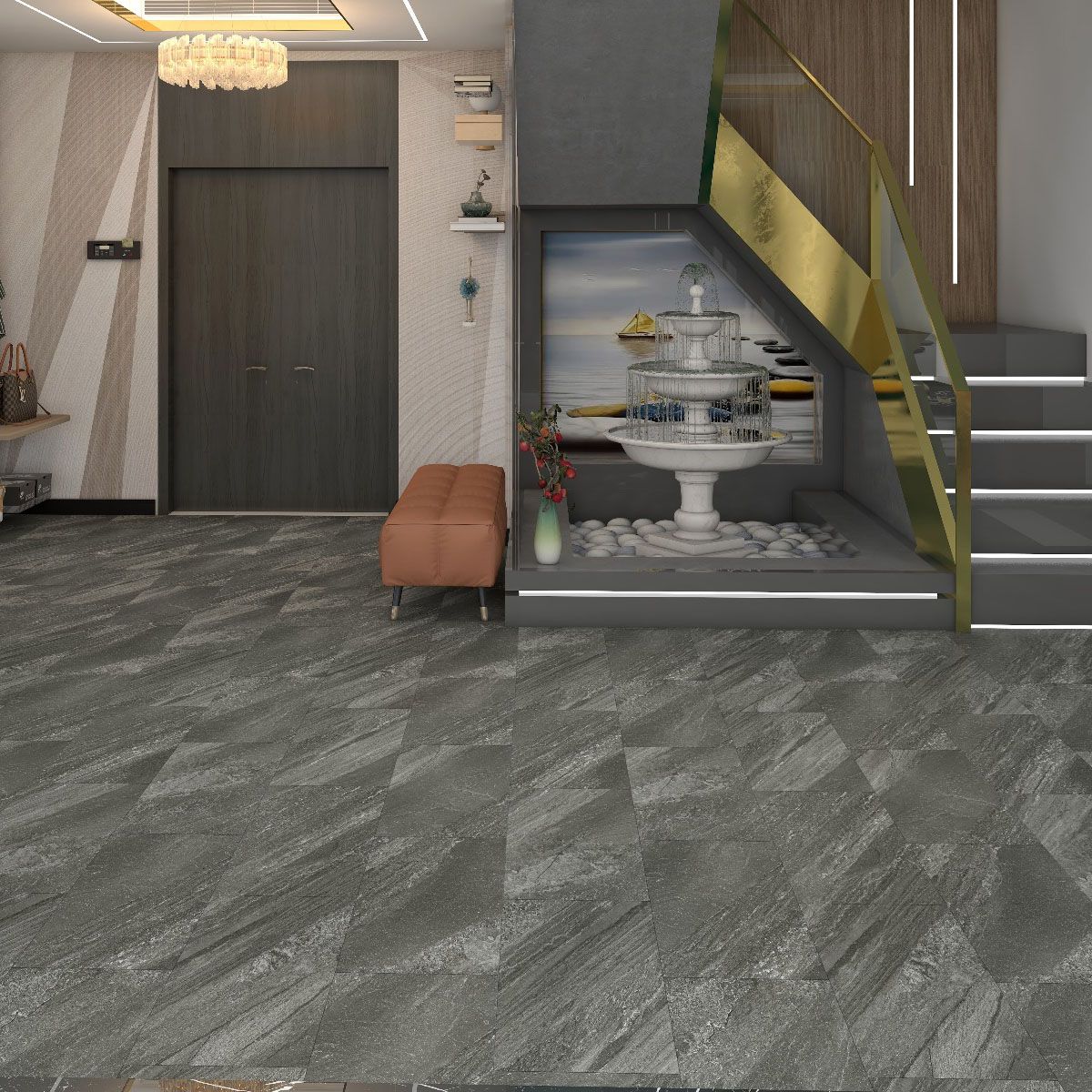 Flooring Hut Burrnest Luxury Vinyl Flooring - Antique Slate NS68