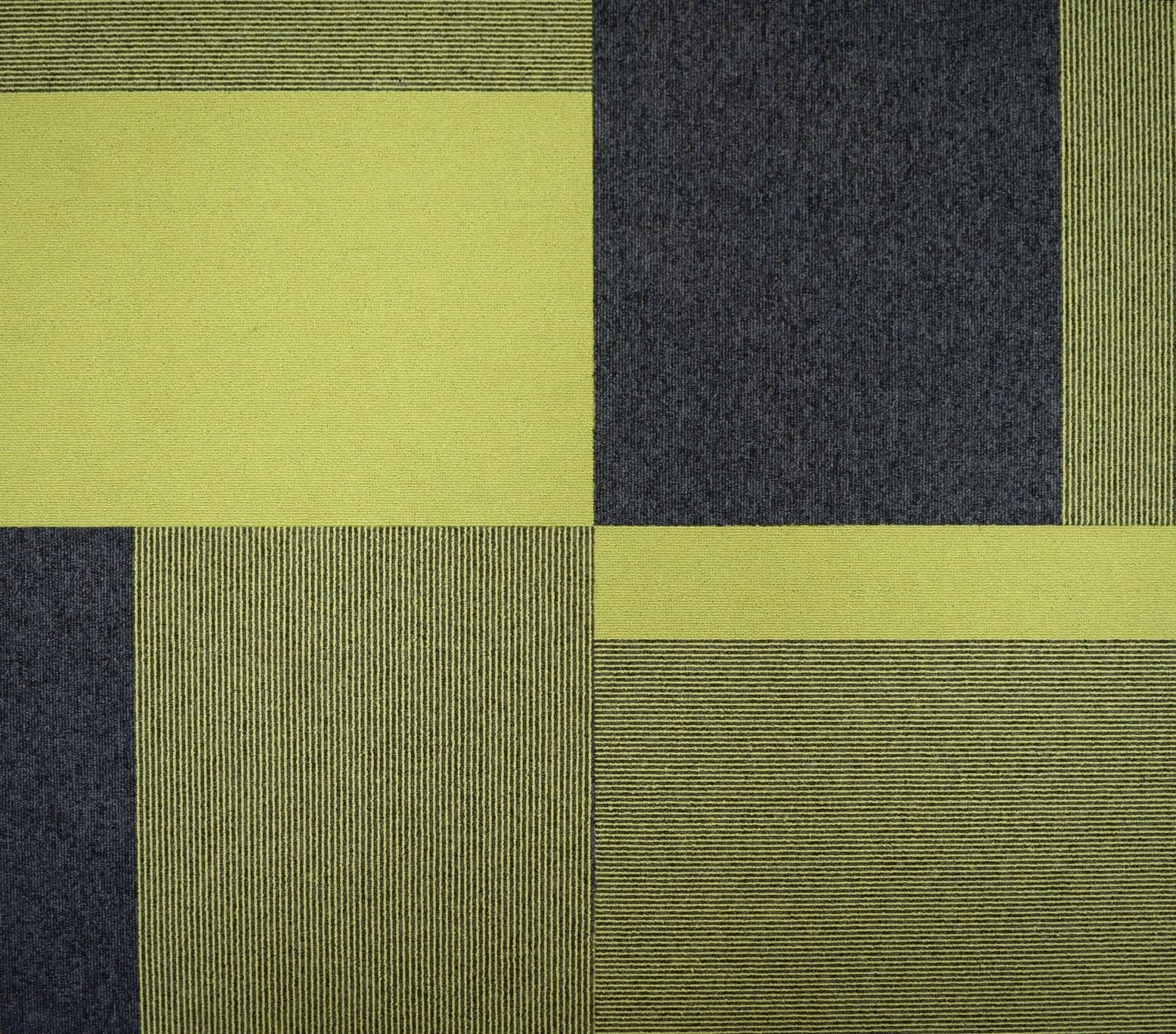 Paragon Total Contrast Carpet Tile Black Leaf