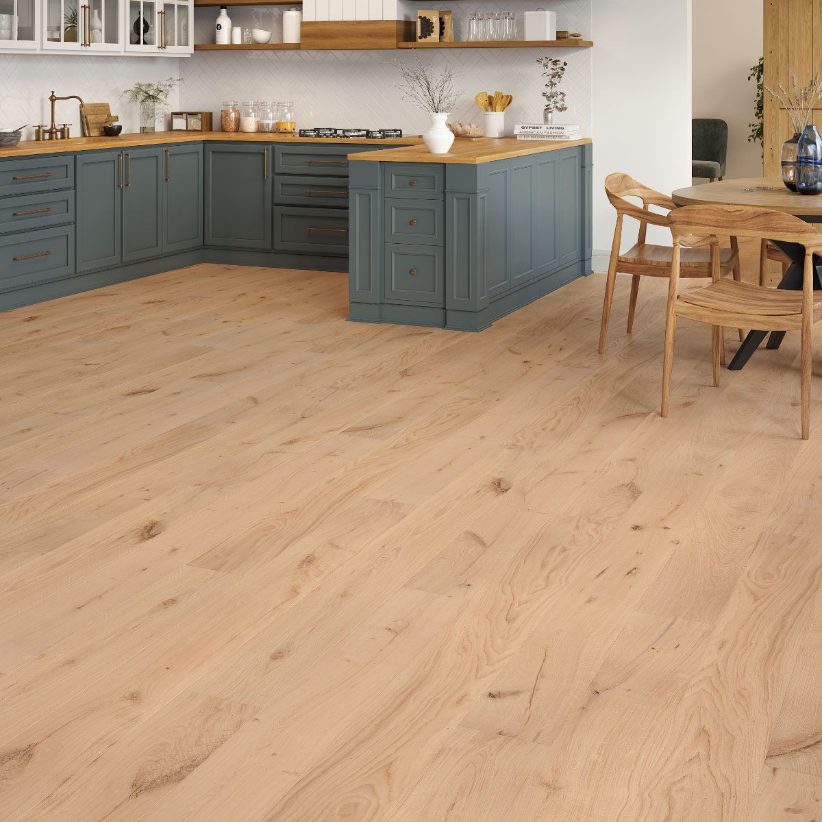 Flooring Hut Burleigh Wood 190 x 14/3mm Full Planks Smooth Unfinished Rustic Oak T&G