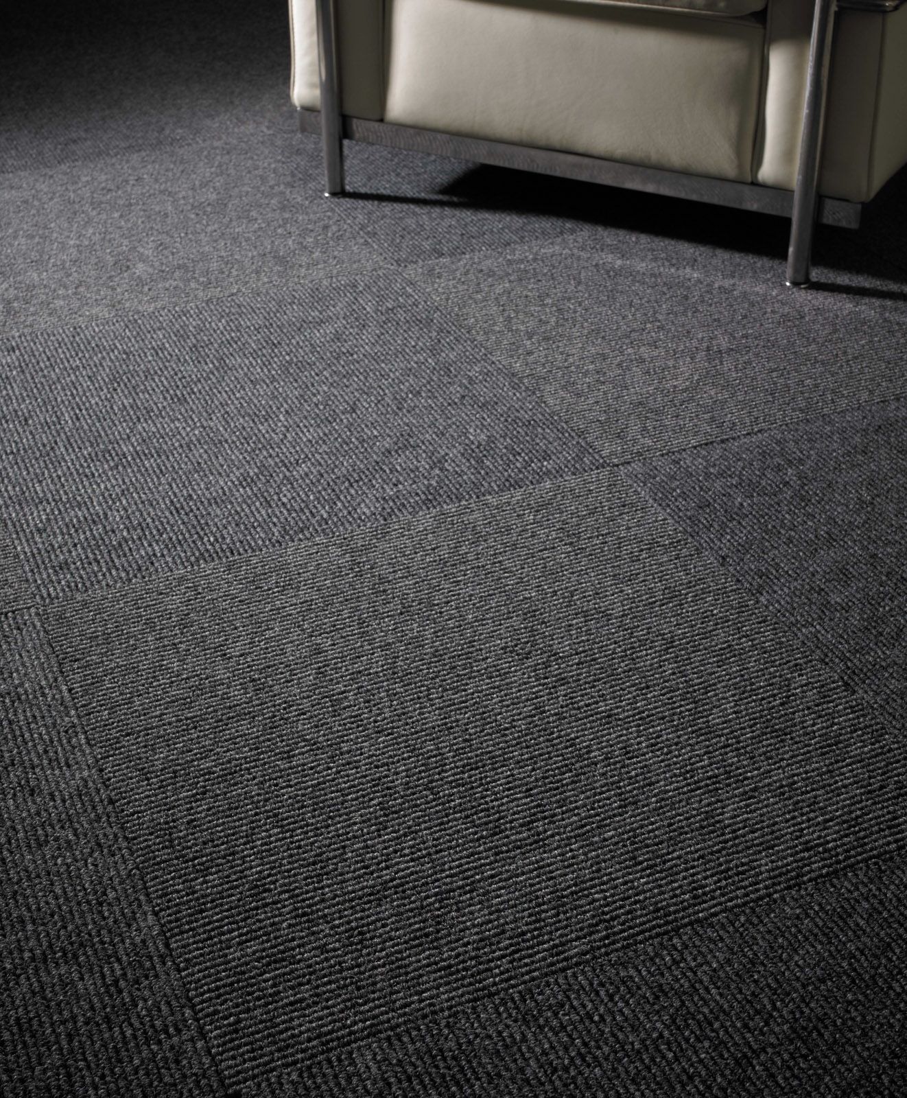 Heckmondwike Zephyr Entrance Carpet Tile Charcoal 50 X 50 cm