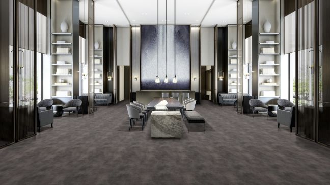 Forbo Acoustic Sarlon 15 dB Material Pewter Concrete 4742T4315