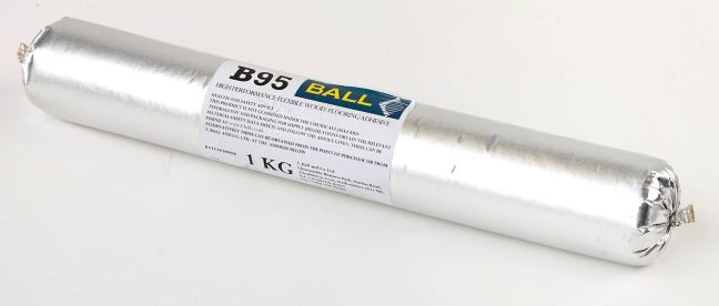 F Ball Styccobond B95 Wood Flooring Adhesive 1kg Foil Sausage F Ball Styccobond B95 Wood Flooring Adhesive 1kg Foil Sausage