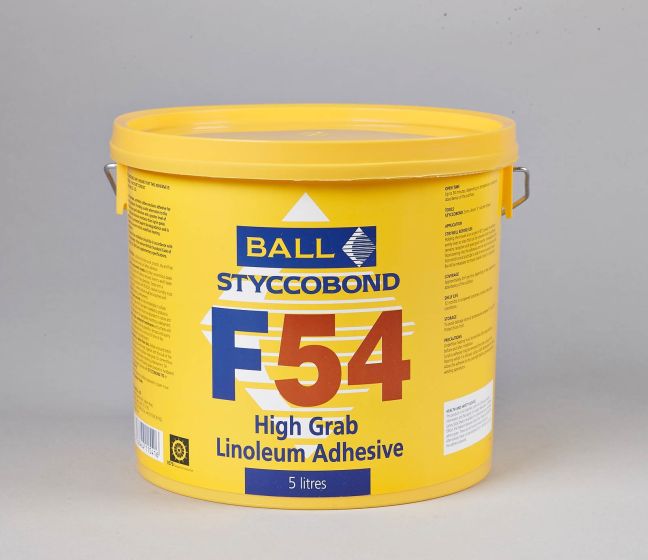 F Ball Styccobond F54 High Grab Linoleum Adhesive 5L F Ball Styccobond F54 High Grab Linoleum Adhesive 5L