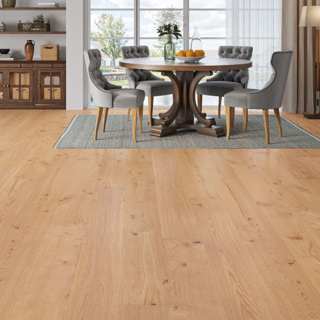 Flooring Hut Burleigh Wood 240 x 20/6mm Full Planks Golden Brushed & Lacquered Rustic Oak T&G