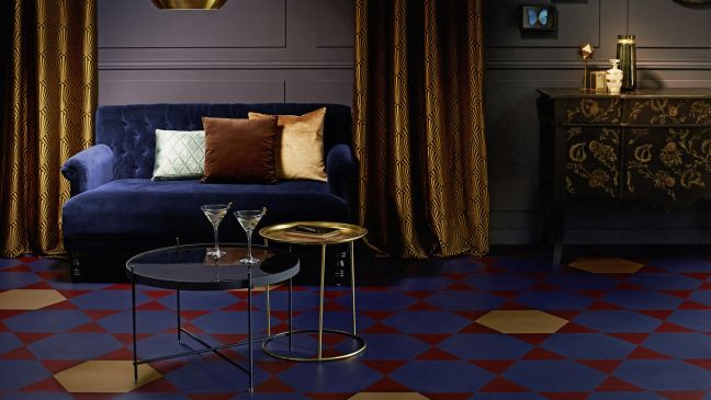 Tarkett iD Mixonomi Tessitura PRUSSIAN BLUE Square 250 x 250