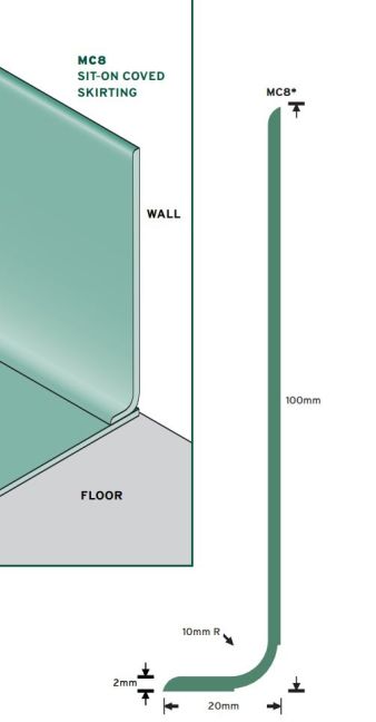 Sit on Coved Skirting MC8 (2m Strip) Sit on Coved Skirting MC8 (2m Strip)