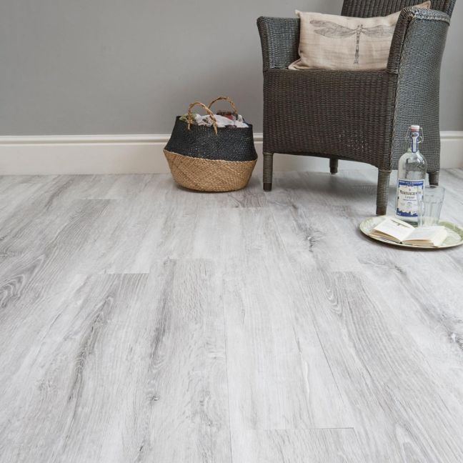 Burrnest Victoria Luxury Vinyl Flooring - Darkened Ice Wood