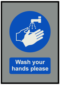 Wash your Hands COVID19 Mat Grey 85cm x 60cm Wash your Hands COVID19 Mat Grey 85cm x 60cm