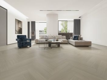 Fumed Limed Oak Herringbone Parquet