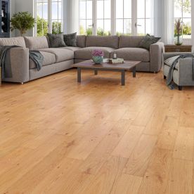 Flooring Hut Burleigh Wood 150 x 14/3mm Random Planks Natural Brushed & Oiled Rustic Oak T&G