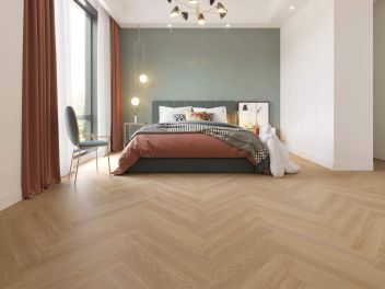 Fumed Limed Oak Herringbone Parquet