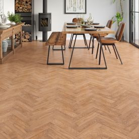 Flooring Hut Burleigh Wood 20/6mm Herringbone Natural Smooth Oiled Rustic Oak T&G