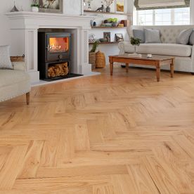 Flooring Hut Burleigh Wood 15/4mm Herringbone Natural Brushed & Oiled Rustic Oak T&G