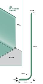 Sit on Coved Skirting MC8 (2m Strip)
