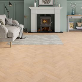 Flooring Hut Burleigh Wood 10/3mm Herringbone Smooth Unfinished Rustic Oak T&G