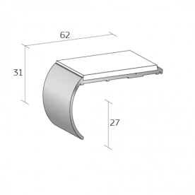 Quantum Stair Nosing ZB1 2.44m Quantum Stair Nosing ZB1 2.44m