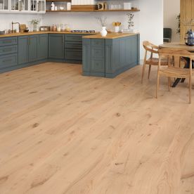 Flooring Hut Burleigh Wood 190 x 14/3mm Full Planks Smooth Unfinished Rustic Oak T&G
