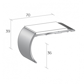 Quantum Stair Nosing ZB136R 2.44m Quantum Stair Nosing ZB136R 2.44m