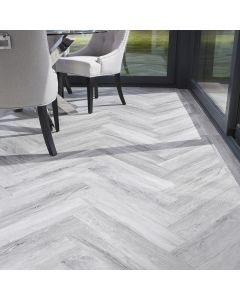 Burrnest Victoria Parquet Luxury Vinyl Flooring - Darkened Ice Wood
