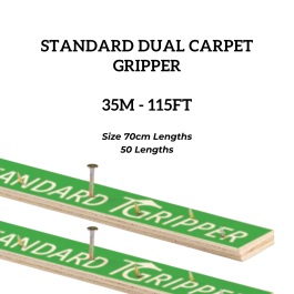 Flooring Hut Standard Home Box Carpet Gripper 35m - 115ft Dual purpose